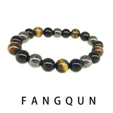 Tiger Eye & Hematite Bracelet Magnetic Therapy for Arthritis Pain Relief