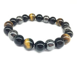 Tiger Eye & Hematite Bracelet Magnetic Therapy for Arthritis Pain Relief