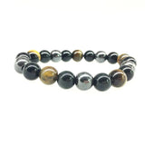 Tiger Eye & Hematite Bracelet Magnetic Therapy for Arthritis Pain Relief