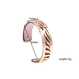 15MM Hollow Out Reversible Bracelet Femme Bijoux