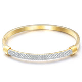 Crystal Jewelry Stainless Steel Cuff Bangles For Women