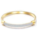 Crystal Jewelry Stainless Steel Cuff Bangles For Women