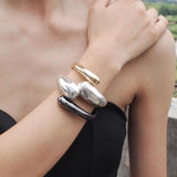 Mixed Bracelet For Women Statement Alloy Cuff Opening Rough Bangles