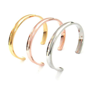 Stainless Steel Hair Band Bracelet C-Shaped Open Arc Groove Rubber Band