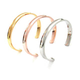 Stainless Steel Hair Band Bracelet C-Shaped Open Arc Groove Rubber Band