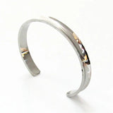 Stainless Steel Hair Band Bracelet C-Shaped Open Arc Groove Rubber Band