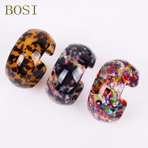 Bohemian ZA Leopard Print Resin Bracelets Colorful Bangles for Women