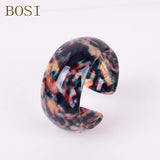 Bohemian ZA Leopard Print Resin Bracelets Colorful Bangles for Women