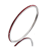 Stainless Steel Bangles Women Jewelry With CZ Crystal