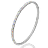 Stainless Steel Bangles Women Jewelry With CZ Crystal