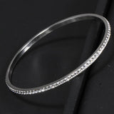 Stainless Steel Bangles Women Jewelry With CZ Crystal