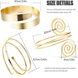 Boho Coil Arm Band Cuff Armlet for Women