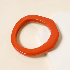 Colorful Acrylic Bangles for Women Geometric Round Bracelets