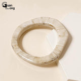 Colorful Acrylic Bangles for Women Geometric Round Bracelets