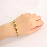 8mm Beads Stainless Steel Cable Stretch Bracelet for Women