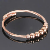 8mm Beads Stainless Steel Cable Stretch Bracelet for Women