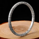 Vintage Silver Indian Totem Bracelets Men Woman Ethnic Open Bracelet