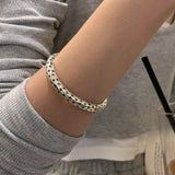 Mewanry Silver Bracelet for Women Vintage Star Jewelry
