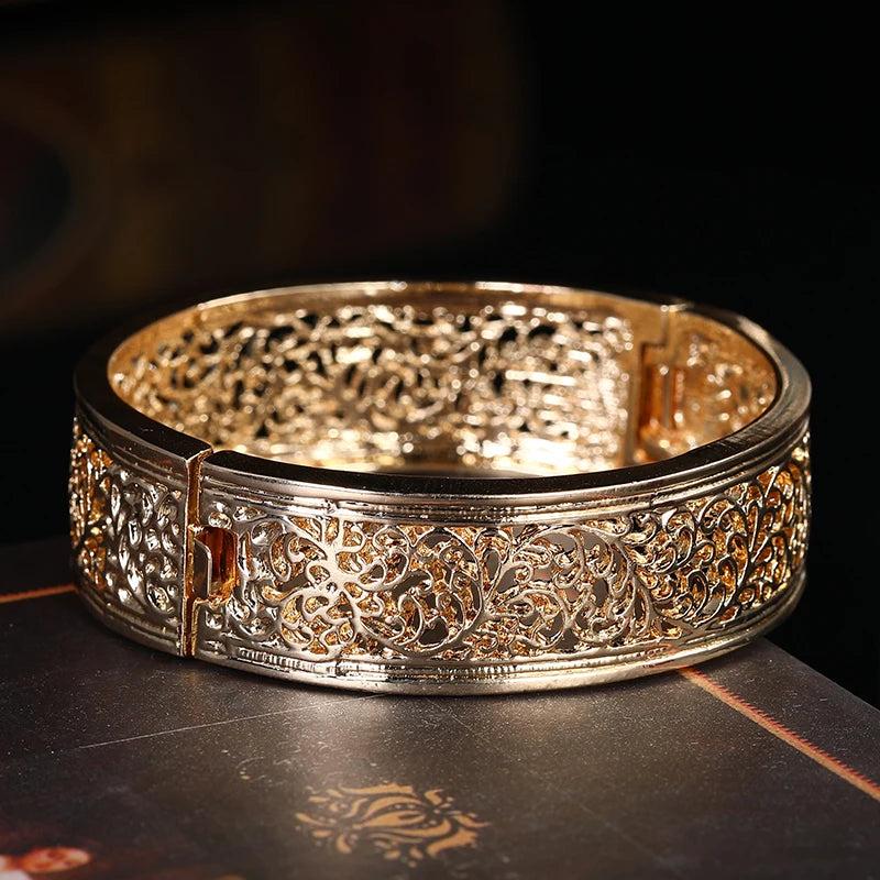 Morocco Hollow Bracelet for Women Nationality Open Sleeve Bracelet