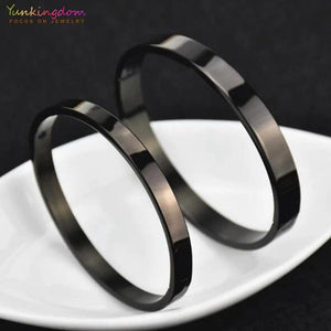 Yunkingdom 4 Colors Stainless Steel Bracelets & Bangles Wide 4Mm/6Mm/8Mm