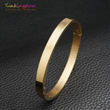 Yunkingdom 4 Colors Stainless Steel Bracelets & Bangles Wide 4Mm/6Mm/8Mm