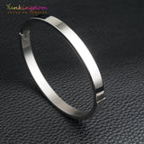Yunkingdom 4 Colors Stainless Steel Bracelets & Bangles Wide 4Mm/6Mm/8Mm