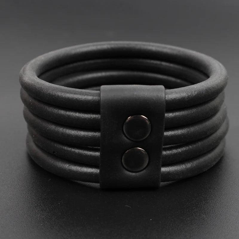 Four Seasons Punk Rubber Bracelet Ladies Charm Jewelry