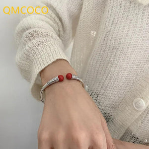 Silver Punk Engagement Bracelet for Women