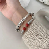 Silver Punk Engagement Bracelet for Women