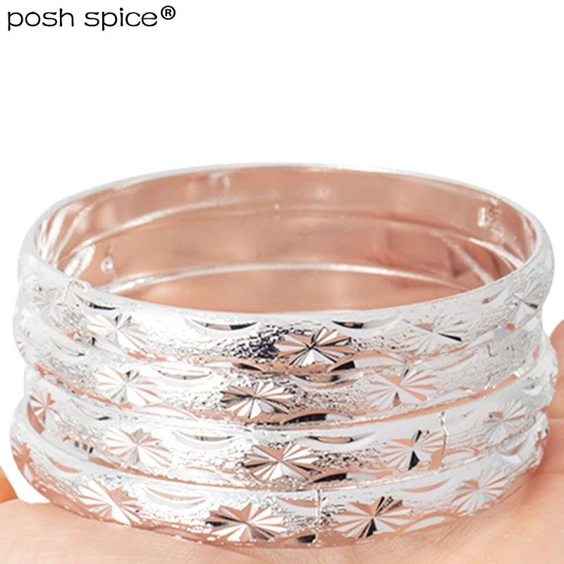 Ethiopian Silver Bracelet Bangles Dubai Wedding Jewelry Gift