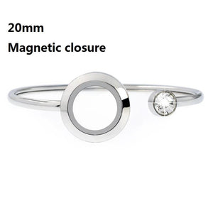 Living Memory Locket Bracelet Bangle Stainless Steel Floating Locket Bracelet