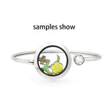Living Memory Locket Bracelet Bangle Stainless Steel Floating Locket Bracelet