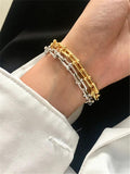 Exaggerated Retro Metal Chain Link Necklace for Women