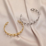 316L Stainless Steel Heart Bangle For Women Silver Jewelry