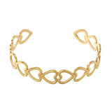 316L Stainless Steel Heart Bangle For Women Silver Jewelry