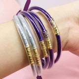 Glitter Jelly Bangles Bracelets Set for Women Buddha Girl Bracelet