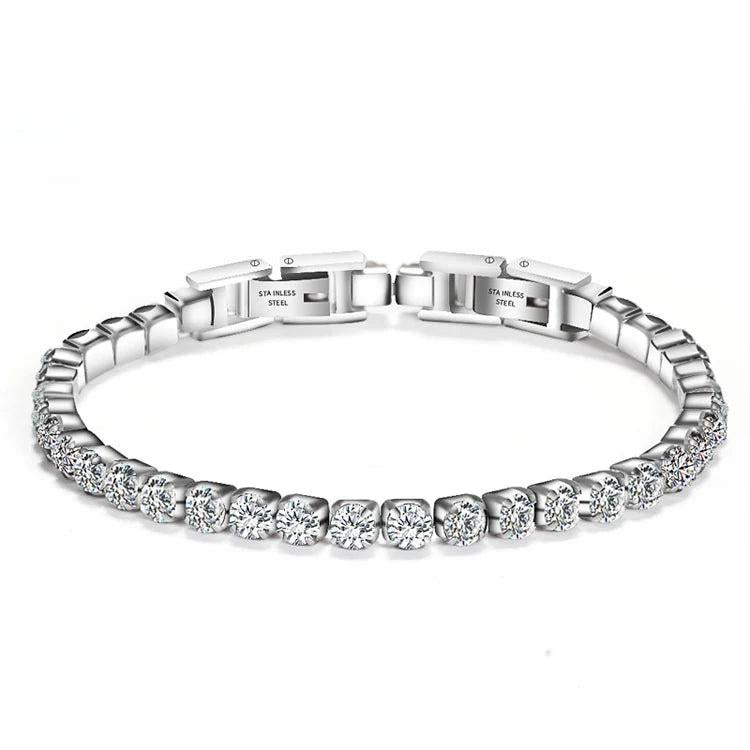 Clear Cubic Zirconia Tennis Bracelet - Crystal Bangle
