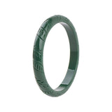 Green Leaf Resin Cuff Bracelet for Women