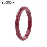 Green Leaf Resin Cuff Bracelet for Women