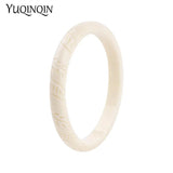 Green Leaf Resin Cuff Bracelet for Women