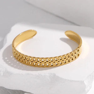 316L Stainless Steel Bracelet For Women Adjustable Cuff Bangle Non-fading