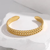 316L Stainless Steel Bracelet For Women Adjustable Cuff Bangle Non-fading
