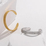 316L Stainless Steel Bracelet For Women Adjustable Cuff Bangle Non-fading