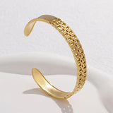 316L Stainless Steel Bracelet For Women Adjustable Cuff Bangle Non-fading