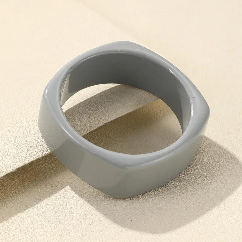 Vintage Acrylic Cuff Bracelets - Wide Geometric Resin Bangles