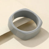 Vintage Acrylic Cuff Bracelets - Wide Geometric Resin Bangles