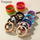 Vintage Acrylic Cuff Bracelets - Wide Geometric Resin Bangles