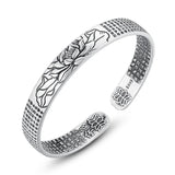 Vintage Flower Cuff Bracelet Punk Style