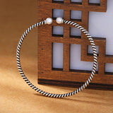 Vintage Silver Bangles Simulated Pearl 925 Stamp Cuff Bangles & Bracelets