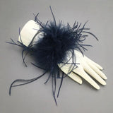 Feather Cuff Snap Bracelet Ostrich Fur Wrist Cuff Sleeve